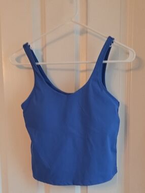Pink Lily Royal Blue Active Tank